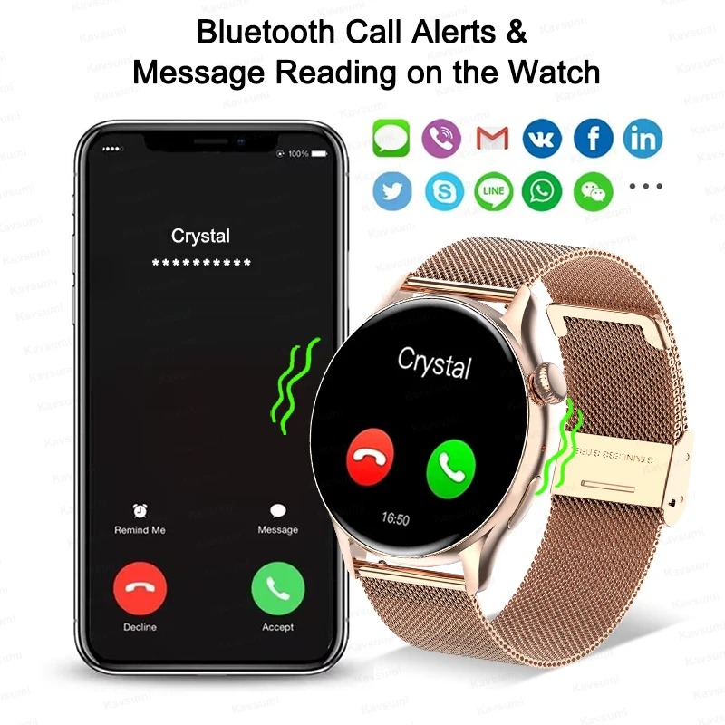 Women Smartwatch NFC AMOLED Sc - Smartwatch Watches For Women With Gps avaliação e preço
