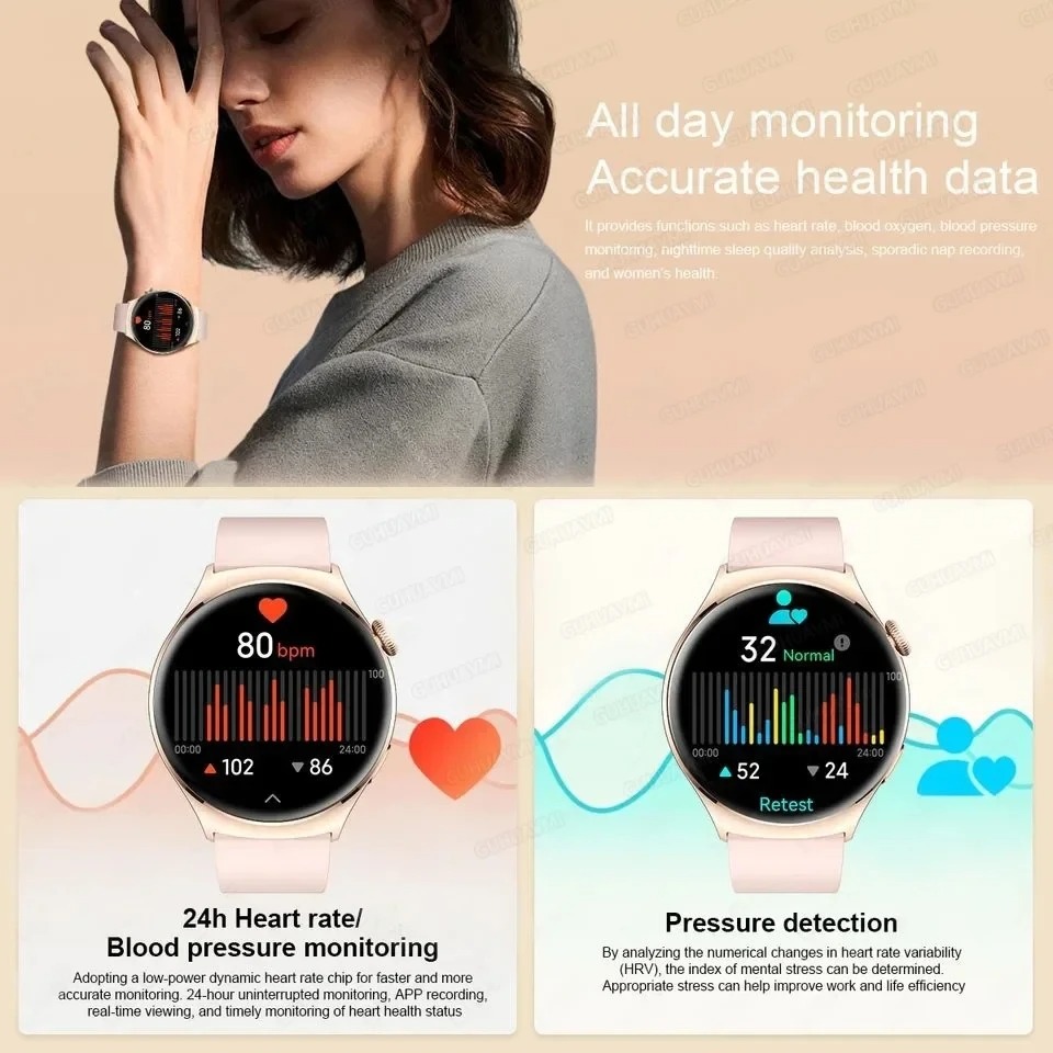 Women Smartwatch NFC AMOLED Sc - Smartwatch Watches For Women With Gps avaliação e preço