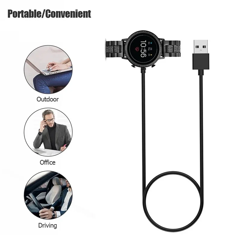 1M USB Magnetic Fast Charger D - Fossil Watches Smartwatch Charger avaliação e preço