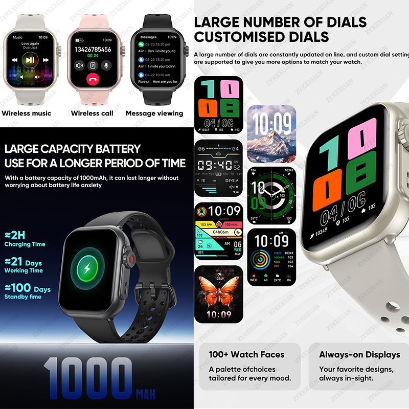 Watch Ultra K62 Men Women 1000 - Smartwatch Watches For Women With Gps avaliação e preço