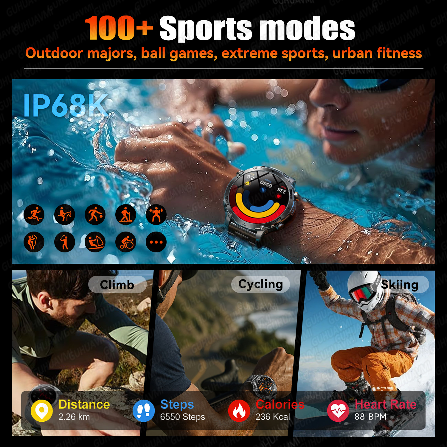 Newly Durable 1400mAh Large Ba - Smartwatch Professional Watches For Men avaliação e preço