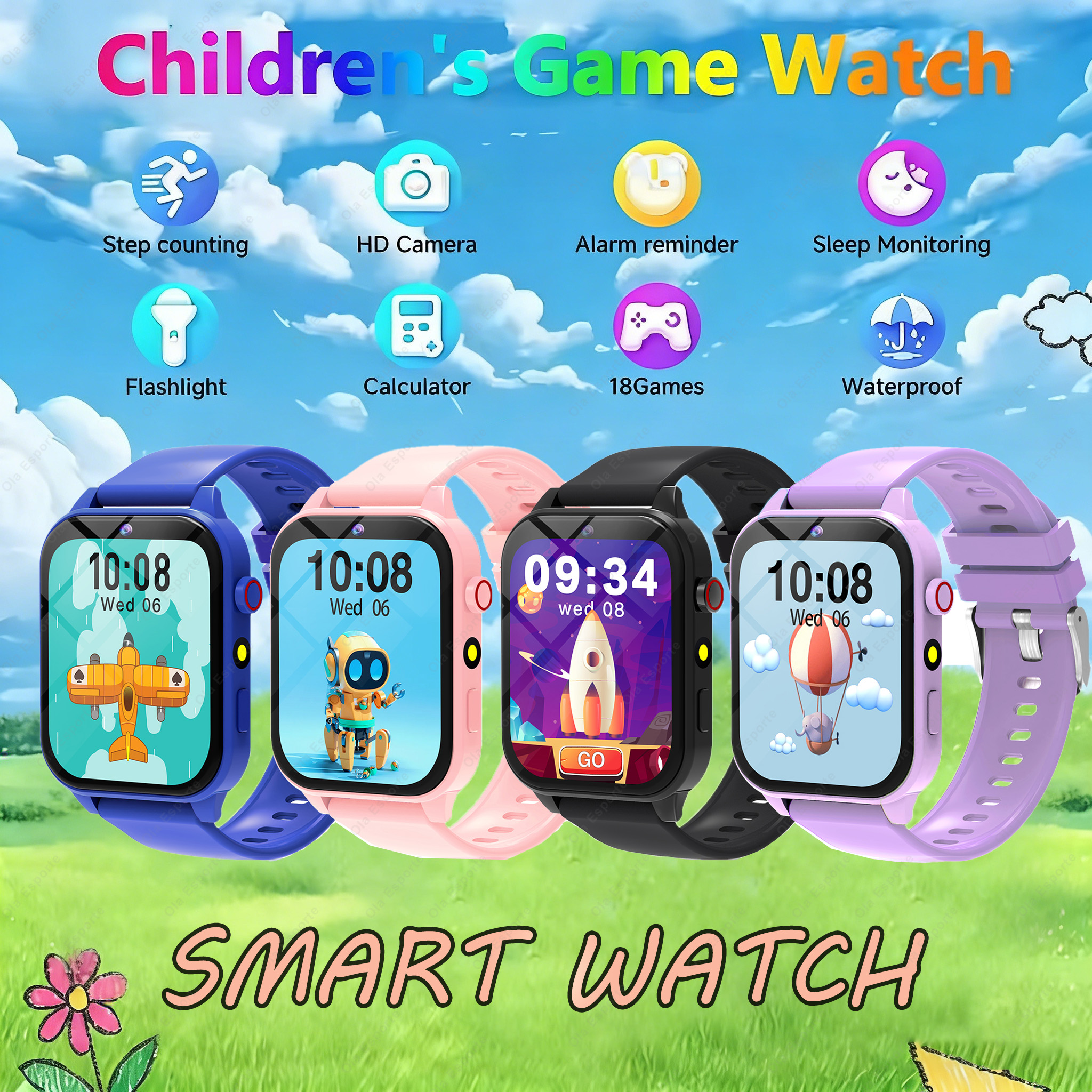 Game Kids Smartwatch 300mAh HD - Smartwatch Digital Watches For Kids avaliação e preço