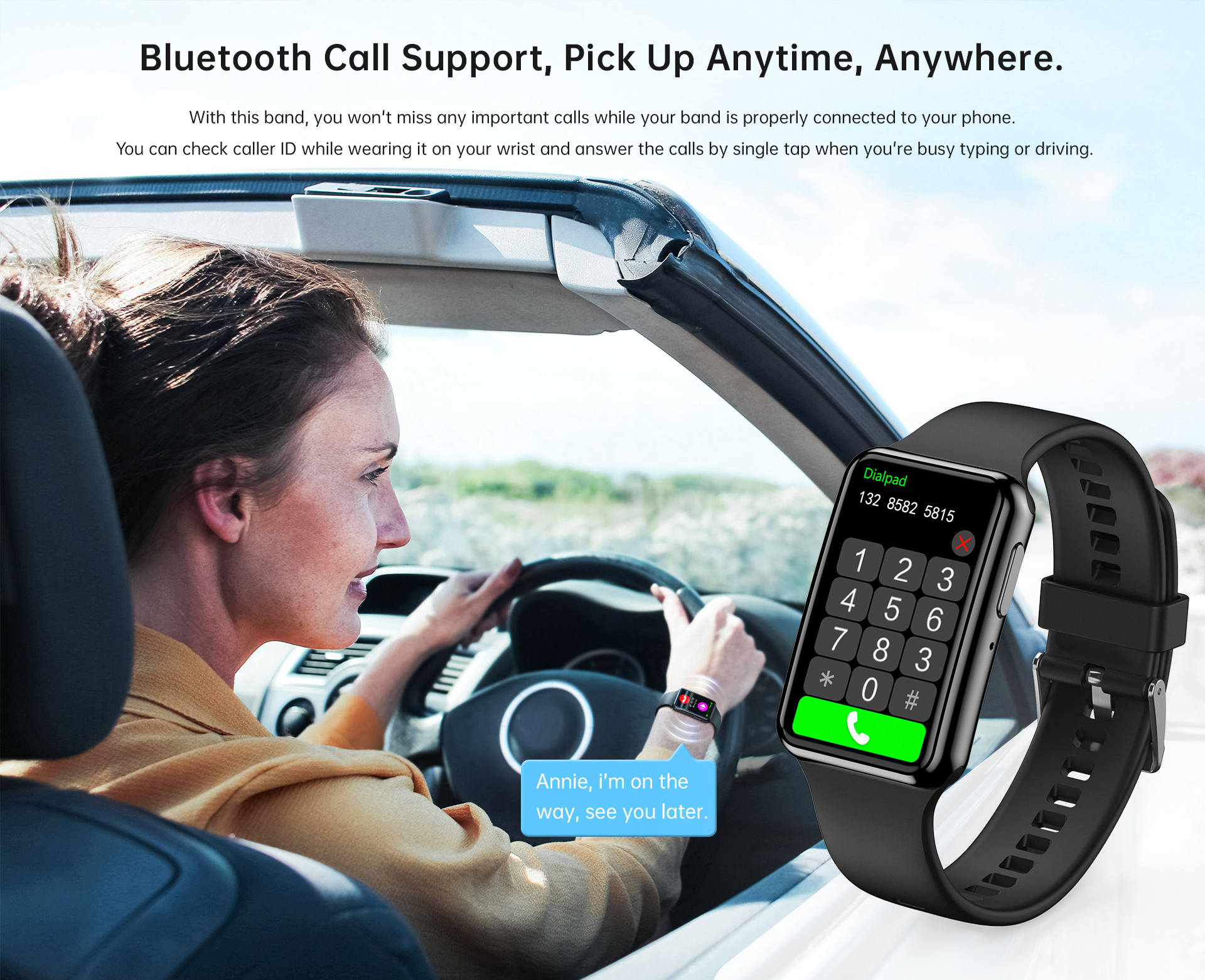 1.47 Inch BT Call Smart Band H - Smartwatch I Watches avaliação e preço