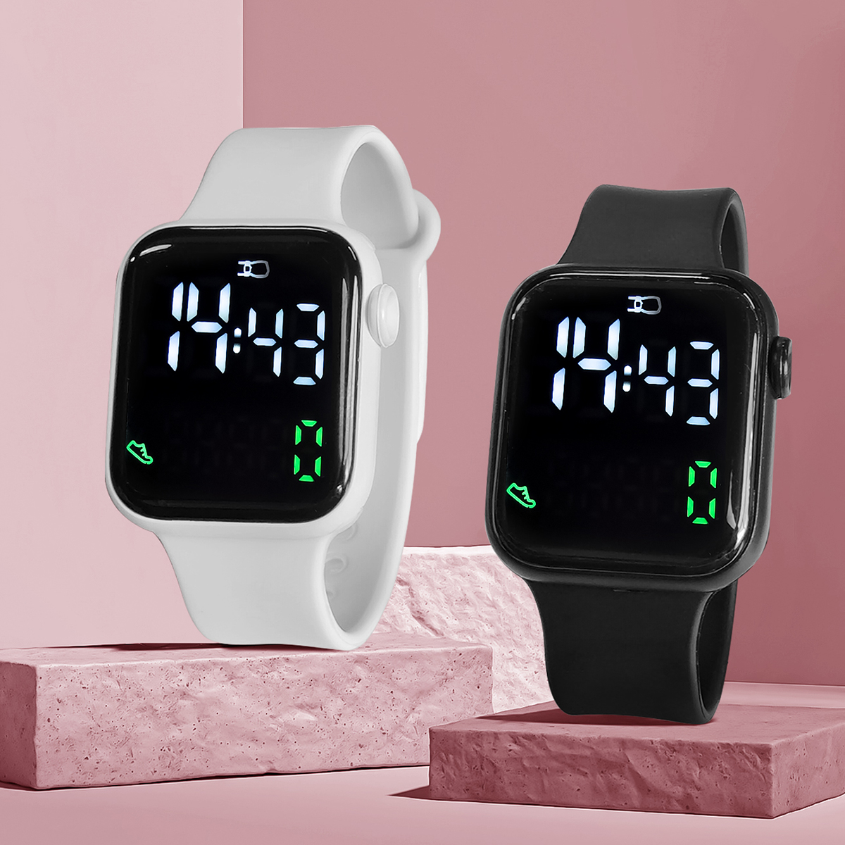 New 2PCS Student Minimalist Sm - Smartwatch Watches Girls avaliação e preço