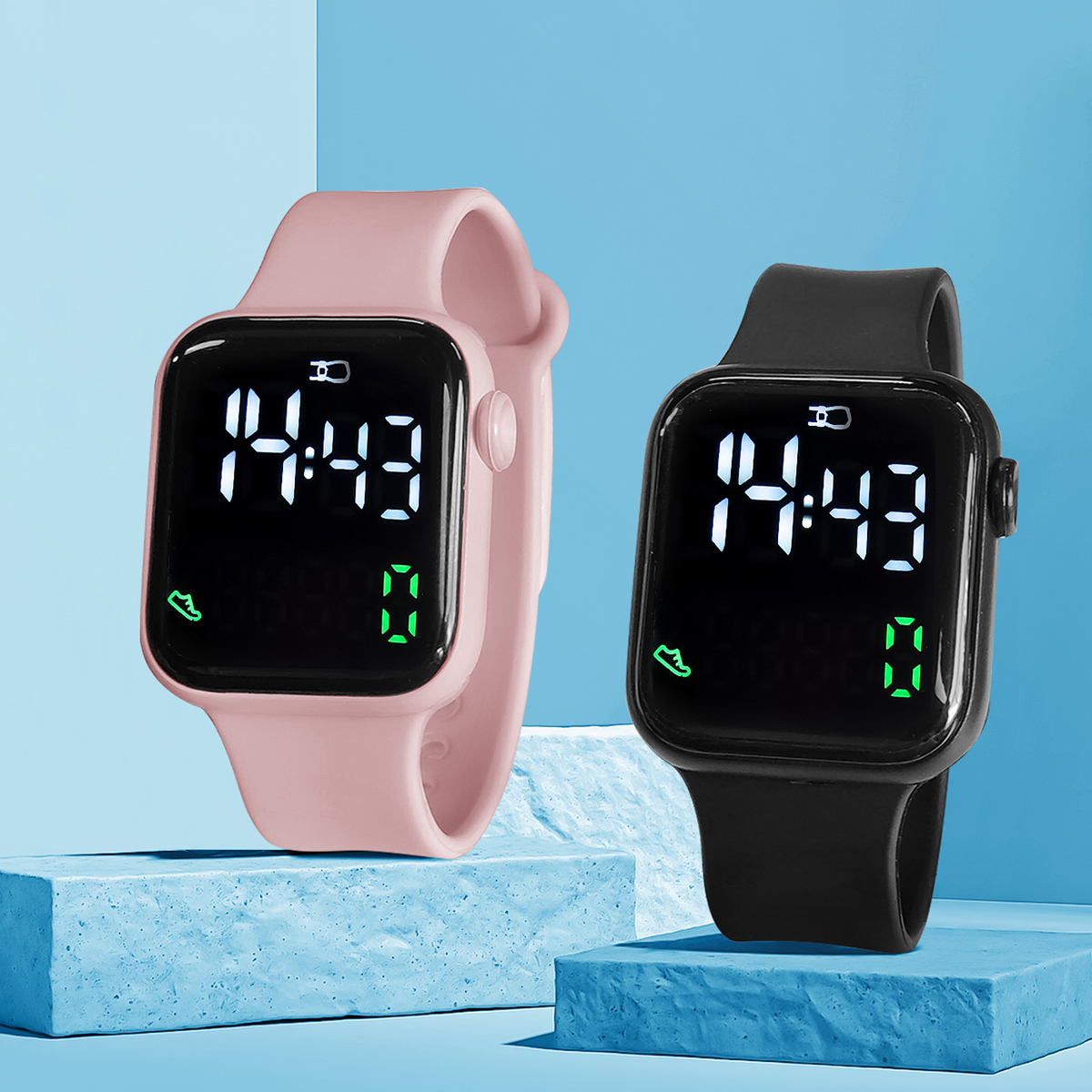 New 2PCS Student Minimalist Sm - Smartwatch Watches Girls avaliação e preço