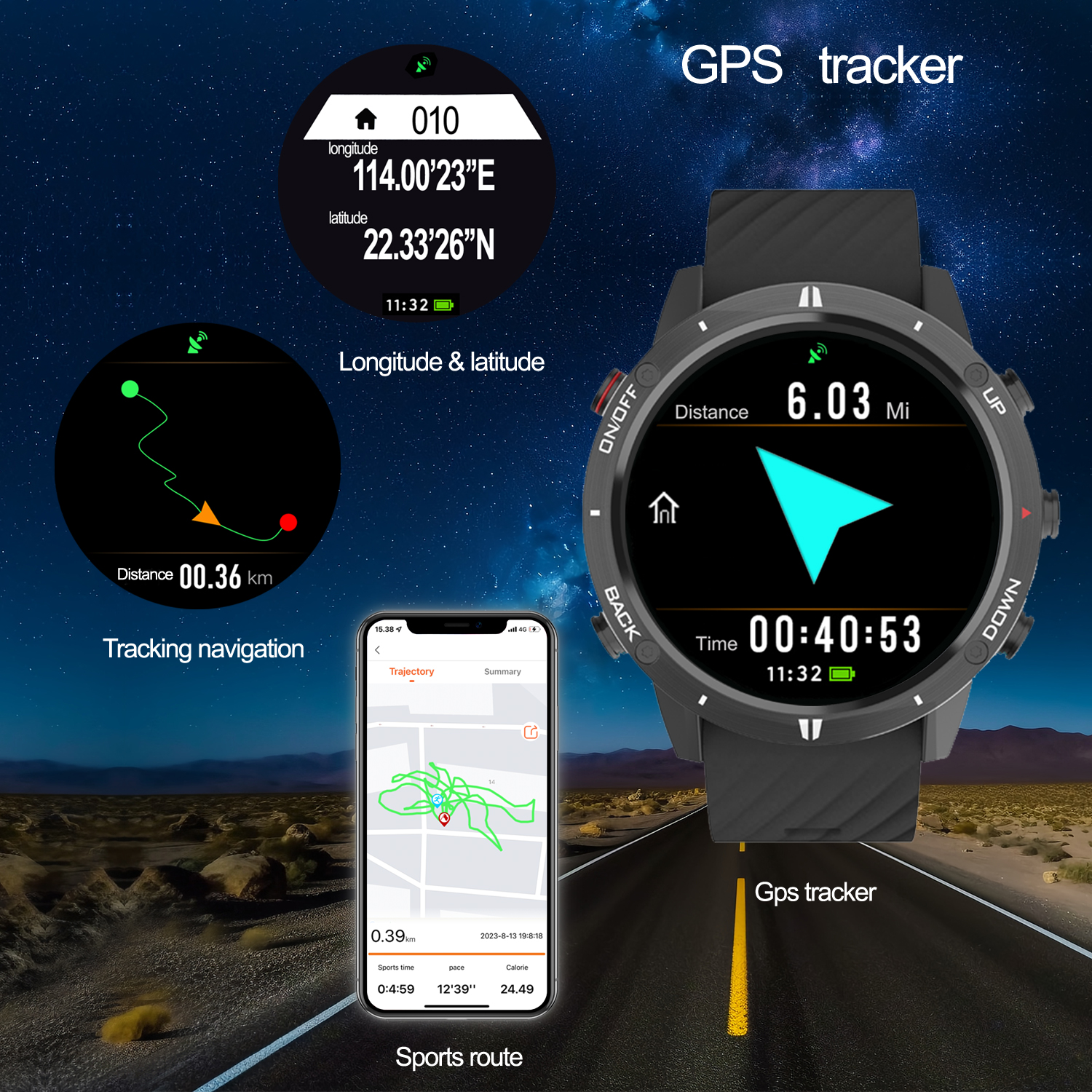 2024 New Sunroad GPS Sports Wa - Smartwatch New Watches For Men avaliação e preço