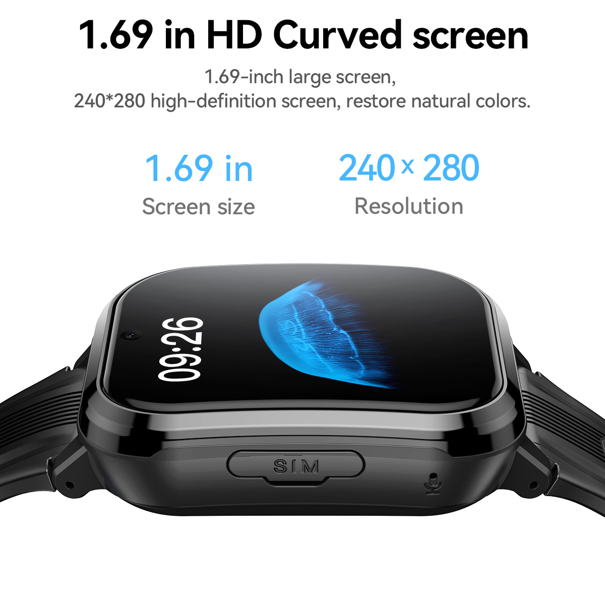 HOCO Y108 1.69inch HD LCD Curv - Smartwatch Digital Watches For Kids avaliação e preço