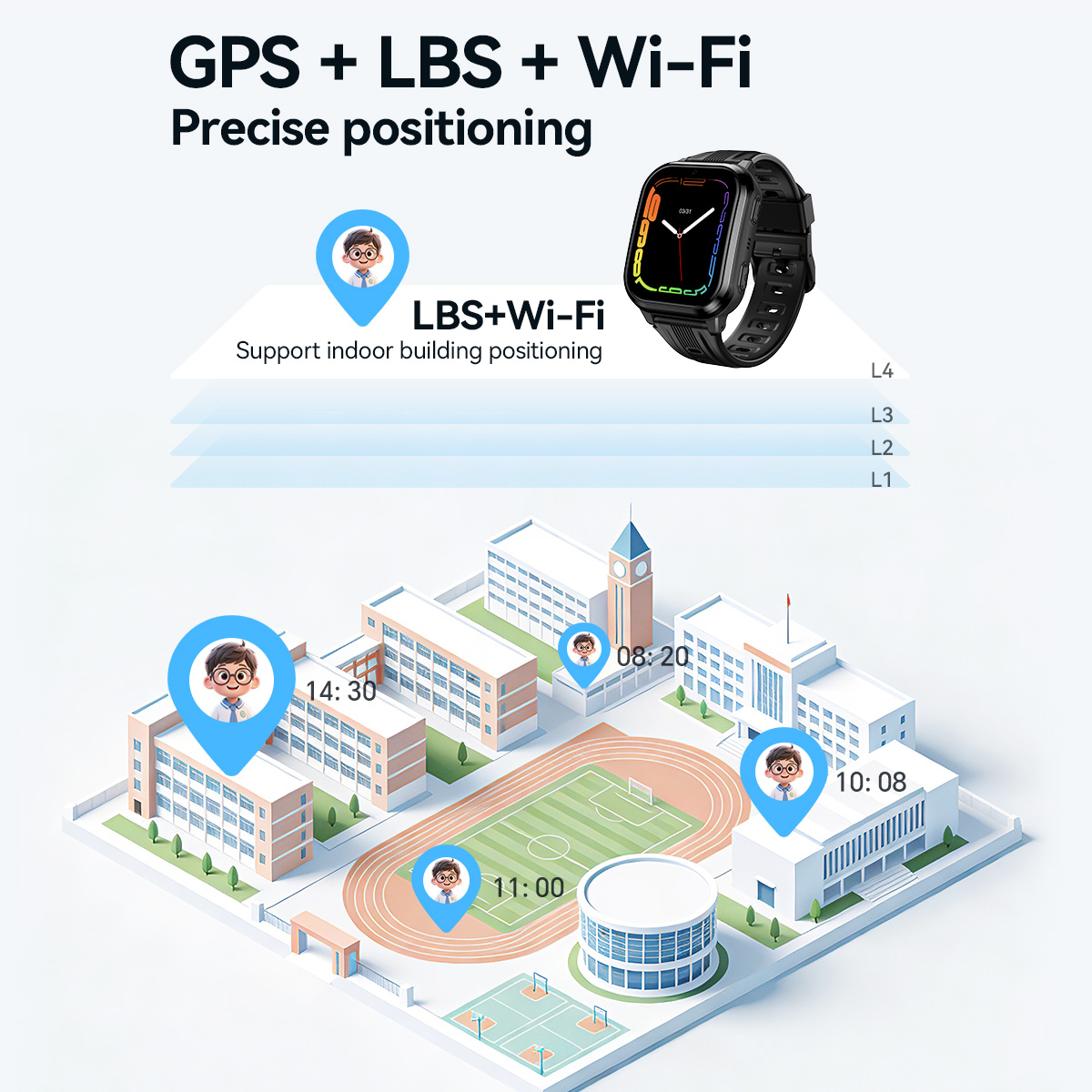 HOCO Y108 1.69inch HD LCD Curv - Smartwatch Digital Watches For Kids avaliação e preço