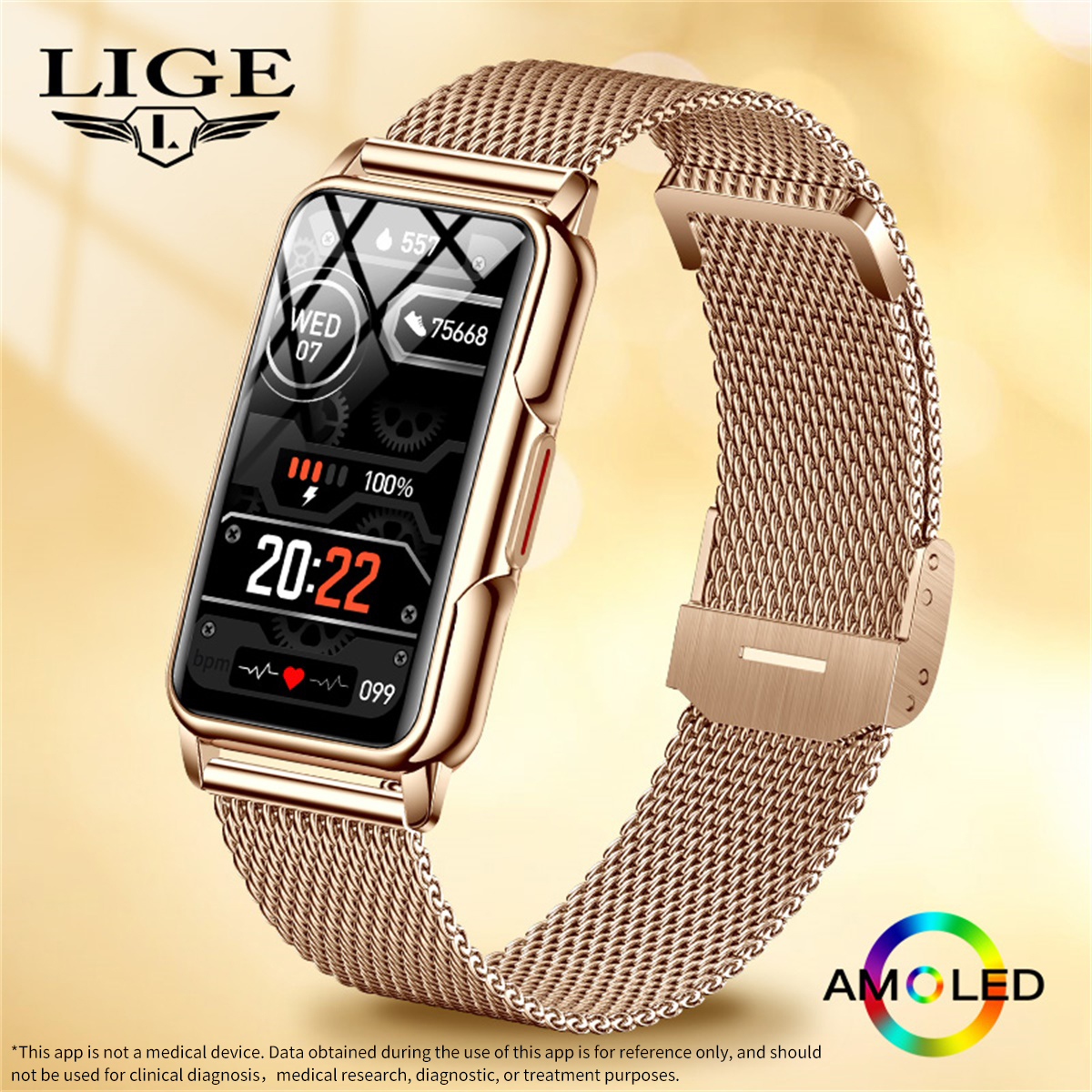 LIGE Smart Watch Men Women Fit - Watches Not Smartwatch avaliação e preço